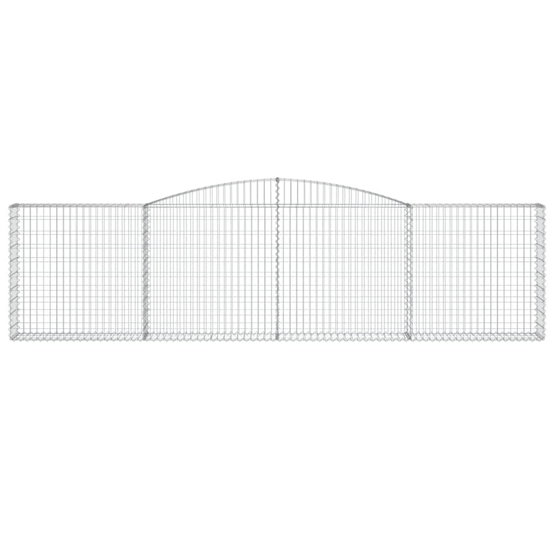 vidaXL 20 db íves horganyzott vas gabion kosár 400x30x100/120 cm