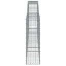 vidaXL 20 db íves horganyzott vas gabion kosár 400x30x100/120 cm