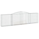 vidaXL 25 db íves horganyzott vas gabion kosár 400x30x100/120 cm