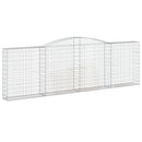vidaXL 5 db íves horganyzott vas gabion kosár 400x30x120/140 cm