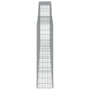 vidaXL 5 db íves horganyzott vas gabion kosár 400x30x120/140 cm