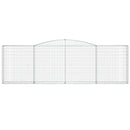 vidaXL 6 db íves horganyzott vas gabion kosár 400x30x120/140 cm