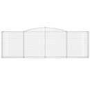 vidaXL 8 db íves horganyzott vas gabion kosár 400x30x120/140 cm