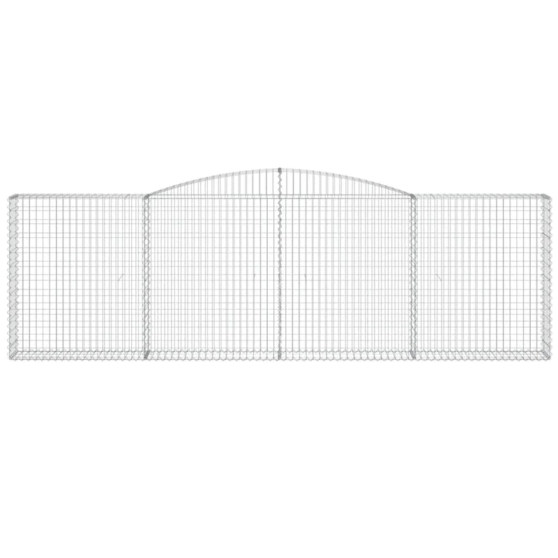 vidaXL 8 db íves horganyzott vas gabion kosár 400x30x120/140 cm