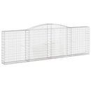 vidaXL 9 db íves horganyzott vas gabion kosár 400x30x120/140 cm