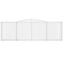 vidaXL 9 db íves horganyzott vas gabion kosár 400x30x120/140 cm