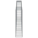 vidaXL 9 db íves horganyzott vas gabion kosár 400x30x120/140 cm
