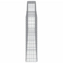 vidaXL 10 db íves horganyzott vas gabion kosár 400x30x120/140 cm