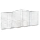 vidaXL 2 db íves horganyzott vas gabion kosár 400x30x140/160 cm