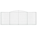 vidaXL 2 db íves horganyzott vas gabion kosár 400x30x140/160 cm