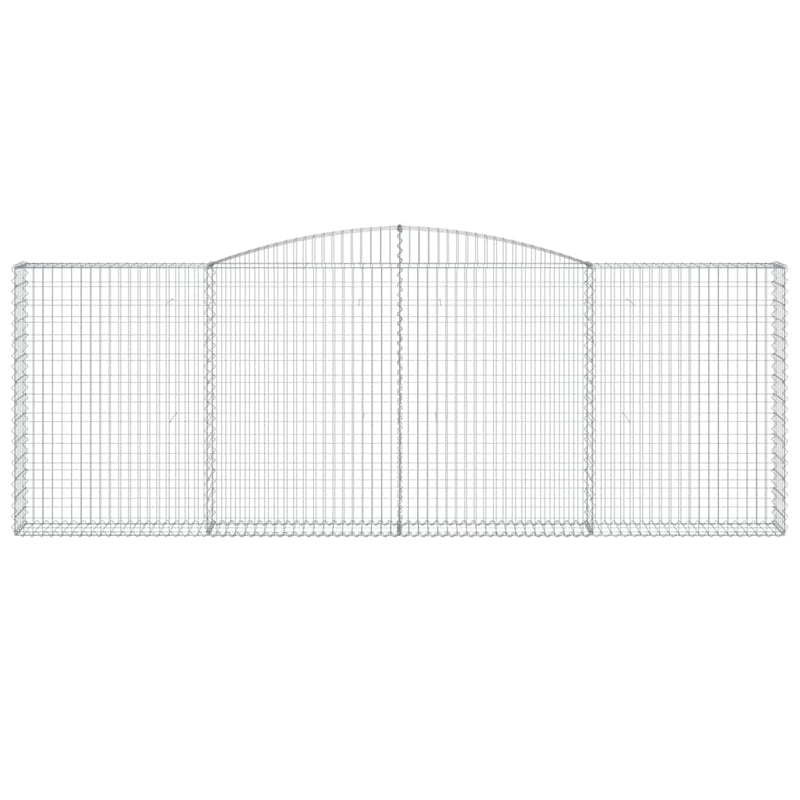 vidaXL 2 db íves horganyzott vas gabion kosár 400x30x140/160 cm