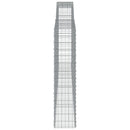 vidaXL 3 db íves horganyzott vas gabion kosár 400x30x140/160 cm