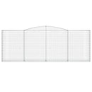 vidaXL 4 db íves horganyzott vas gabion kosár 400x30x140/160 cm