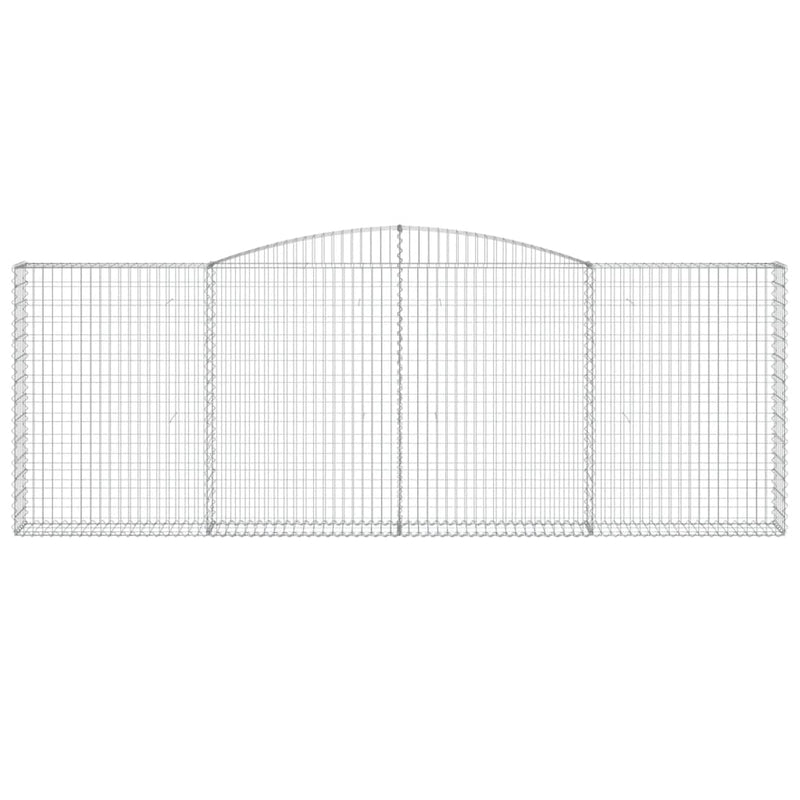 vidaXL 4 db íves horganyzott vas gabion kosár 400x30x140/160 cm