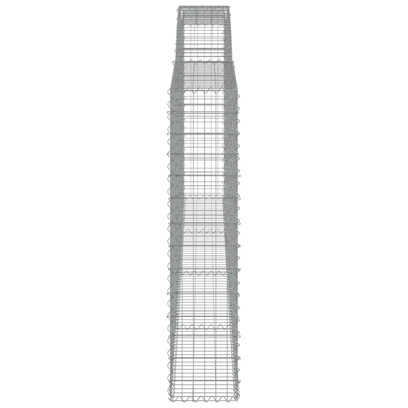 vidaXL 4 db íves horganyzott vas gabion kosár 400x30x140/160 cm