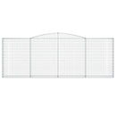 vidaXL 6 db íves horganyzott vas gabion kosár 400x30x140/160 cm