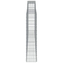 vidaXL 6 db íves horganyzott vas gabion kosár 400x30x140/160 cm