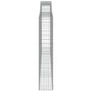 vidaXL 3 db íves horganyzott vas gabion kosár 400x30x160/180 cm