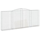 vidaXL 7 db íves horganyzott vas gabion kosár 400x30x160/180 cm