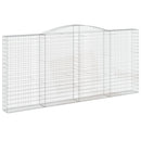 vidaXL 3 db íves horganyzott vas gabion kosár 200x30x180/200 cm