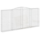 vidaXL 6 db íves horganyzott vas gabion kosár 400x30x180/200 cm