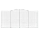 vidaXL 8 db íves horganyzott vas gabion kosár 400x30x180/200 cm