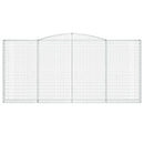 vidaXL 15 db íves horganyzott vas gabion kosár 400x30x180/200 cm