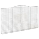 vidaXL 6 db íves horganyzott vas gabion kosár 400x30x220/240 cm