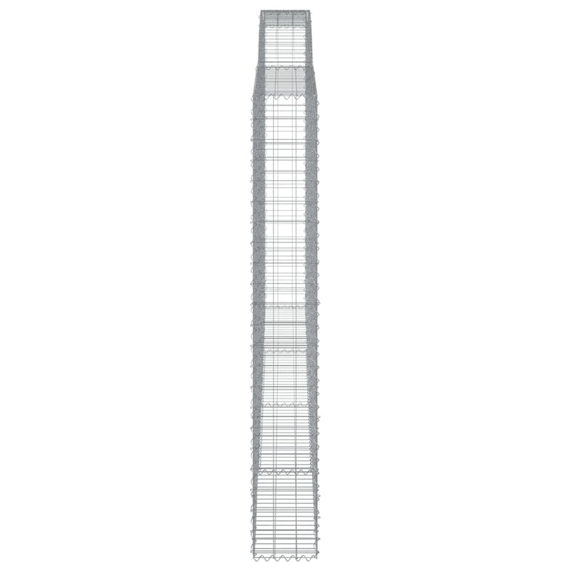 vidaXL 15 db íves horganyzott vas gabion kosár 400x30x220/240 cm