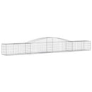 vidaXL 2 db íves horganyzott vas gabion kosár 400x50x40/60 cm
