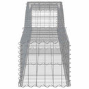 vidaXL 2 db íves horganyzott vas gabion kosár 400x50x40/60 cm