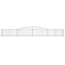 vidaXL 5 db íves horganyzott vas gabion kosár 400x50x40/60 cm