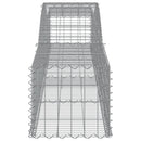 vidaXL 5 db íves horganyzott vas gabion kosár 400x50x40/60 cm