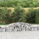 vidaXL 6 db íves horganyzott vas gabion kosár 400x50x40/60 cm