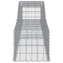 vidaXL 8 db íves horganyzott vas gabion kosár 400x50x40/60 cm