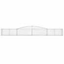 vidaXL 9 db íves horganyzott vas gabion kosár 400x50x40/60 cm