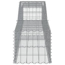 vidaXL 15 db íves horganyzott vas gabion kosár 400x50x40/60 cm
