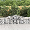 vidaXL 3 db íves horganyzott vas gabion kosár 400x50x60/80 cm