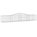 vidaXL 5 db íves horganyzott vas gabion kosár 400x50x60/80 cm