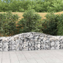 vidaXL 6 db íves horganyzott vas gabion kosár 400x50x60/80 cm