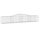 vidaXL 9 db íves horganyzott vas gabion kosár 400x50x60/80 cm