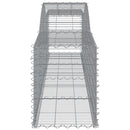 vidaXL 9 db íves horganyzott vas gabion kosár 400x50x60/80 cm