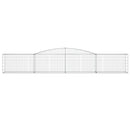 vidaXL 10 db íves horganyzott vas gabion kosár 400x50x60/80 cm