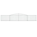 vidaXL 15 db íves horganyzott vas gabion kosár 400x50x60/80 cm