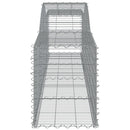 vidaXL 15 db íves horganyzott vas gabion kosár 400x50x60/80 cm