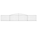 vidaXL 20 db íves horganyzott vas gabion kosár 400x50x60/80 cm