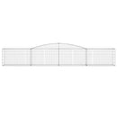 vidaXL 25 db íves horganyzott vas gabion kosár 400x50x60/80 cm