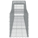 vidaXL 25 db íves horganyzott vas gabion kosár 400x50x60/80 cm
