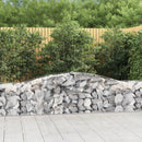vidaXL 25 db íves horganyzott vas gabion kosár 400x50x60/80 cm
