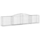 vidaXL 2 db íves horganyzott vas gabion kosár 400x50x80/100 cm